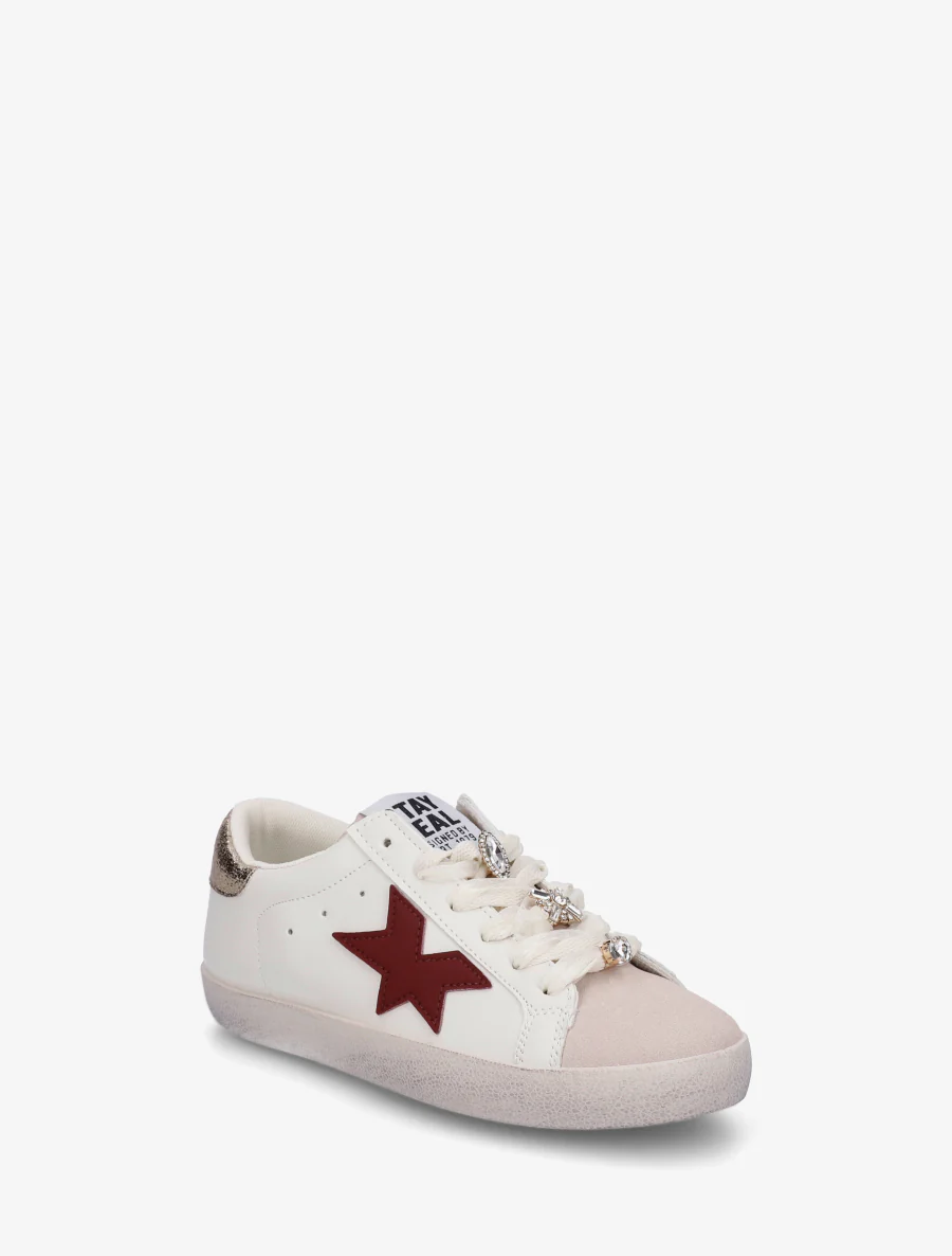Met strass versierde sneakers - Bordeaux - Image 2