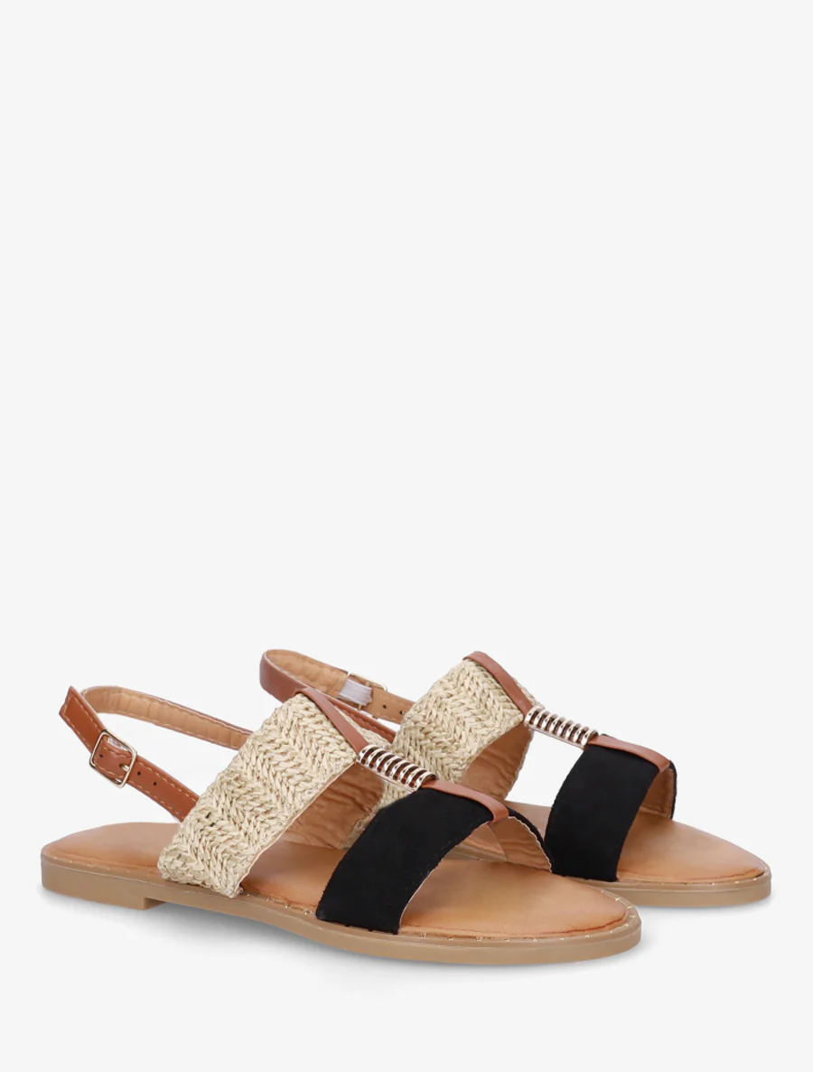 Metallic juweel sandalen - Zwart - Image 3