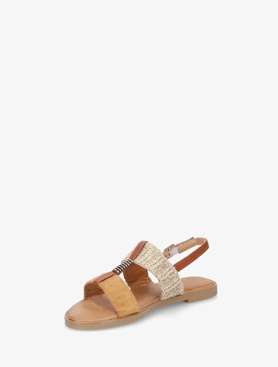 Metallic juweel sandalen - Kameel - Image 3