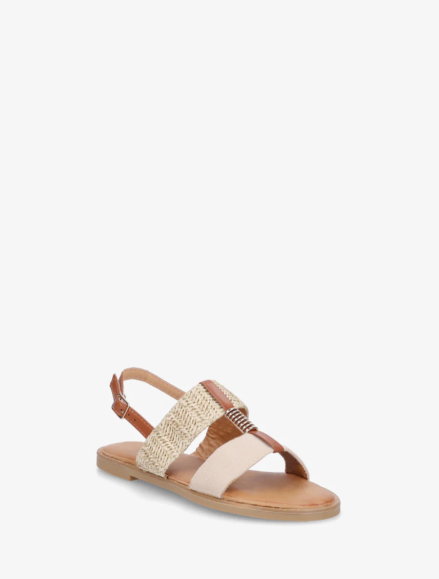 Metallic juweel sandalen - Beige - Image 2