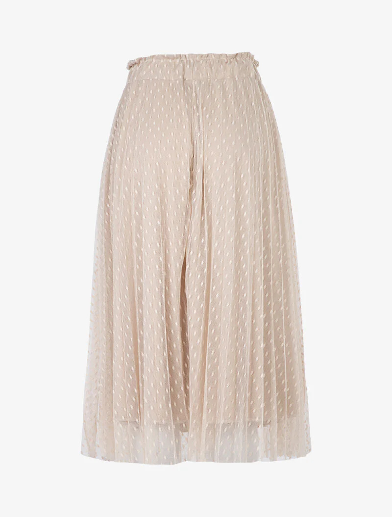 Midi tule rok met stippen - beige - Image 2