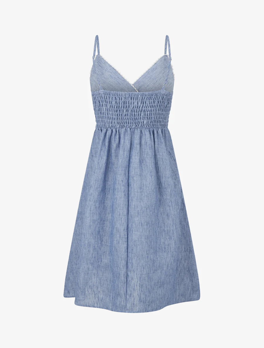 Midirok met overslagkraag - Blauw - Image 2