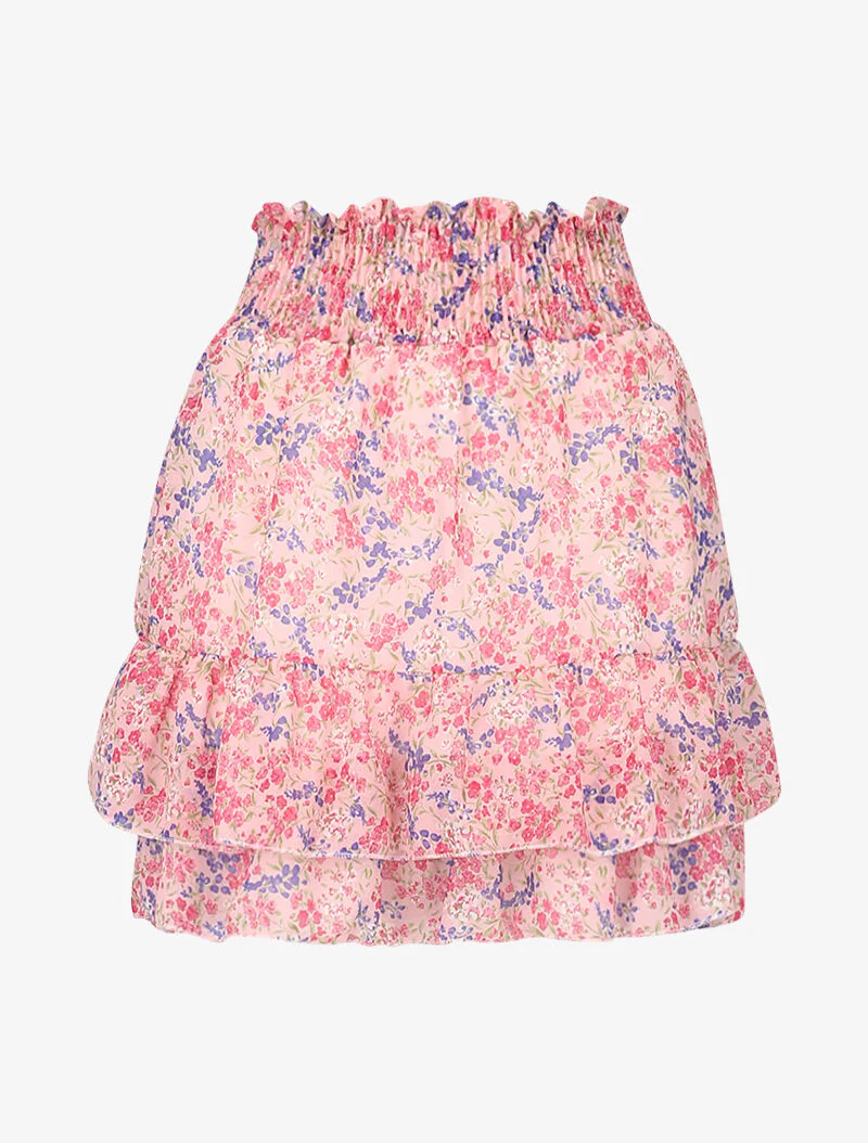 Mini rok met bloemenprint - roze - Image 2