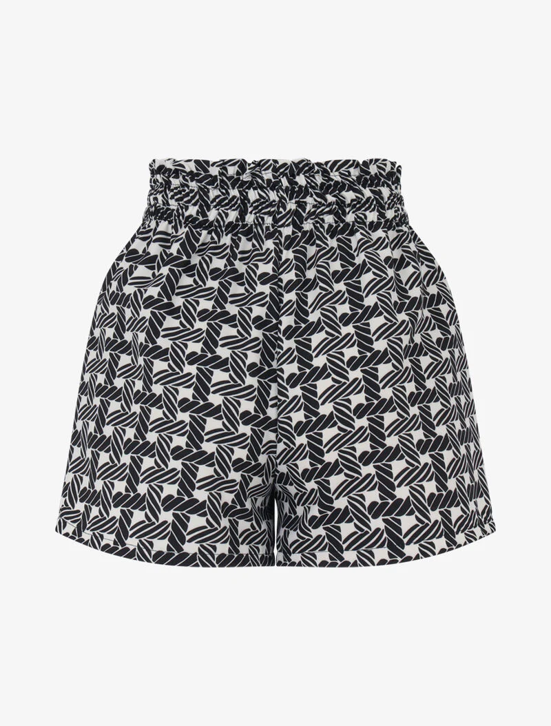 Mini short met grafische print - zwart - Image 2