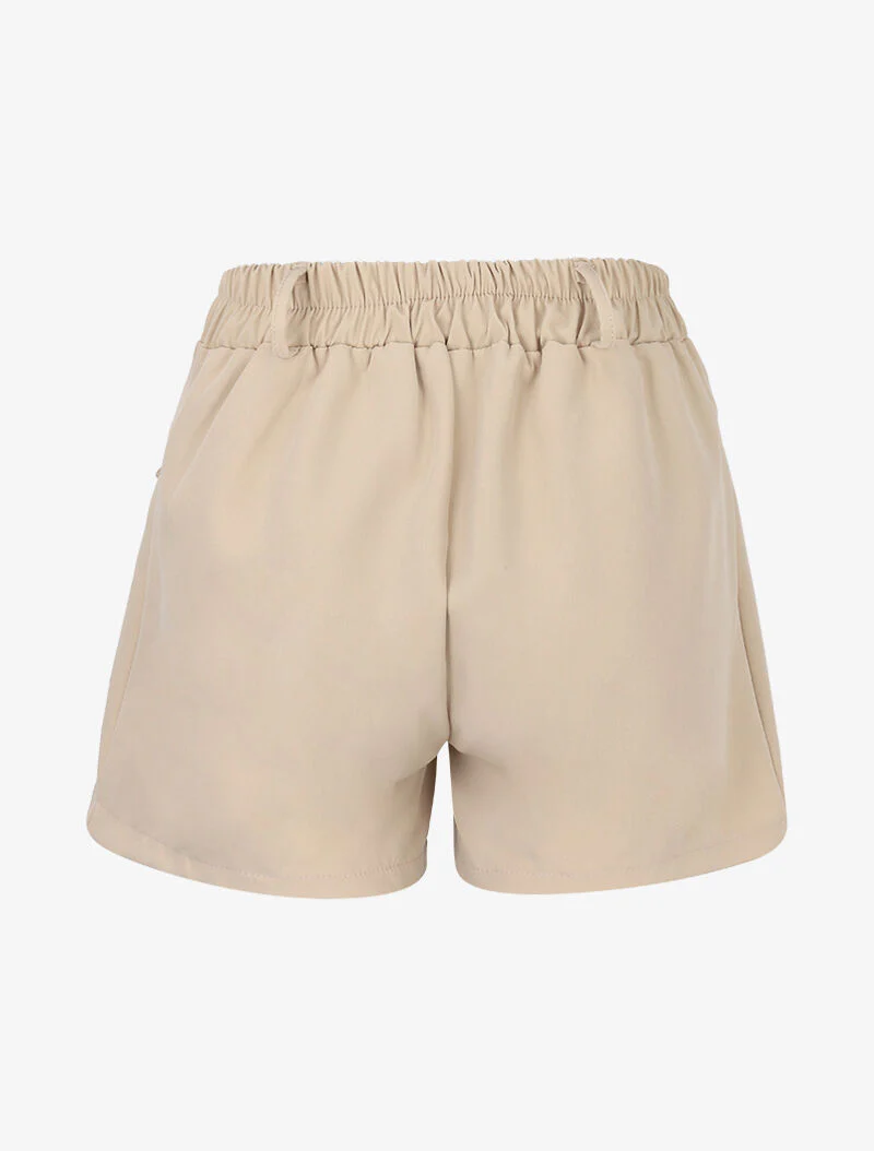 Mini short met grote zakken - beige - Image 2