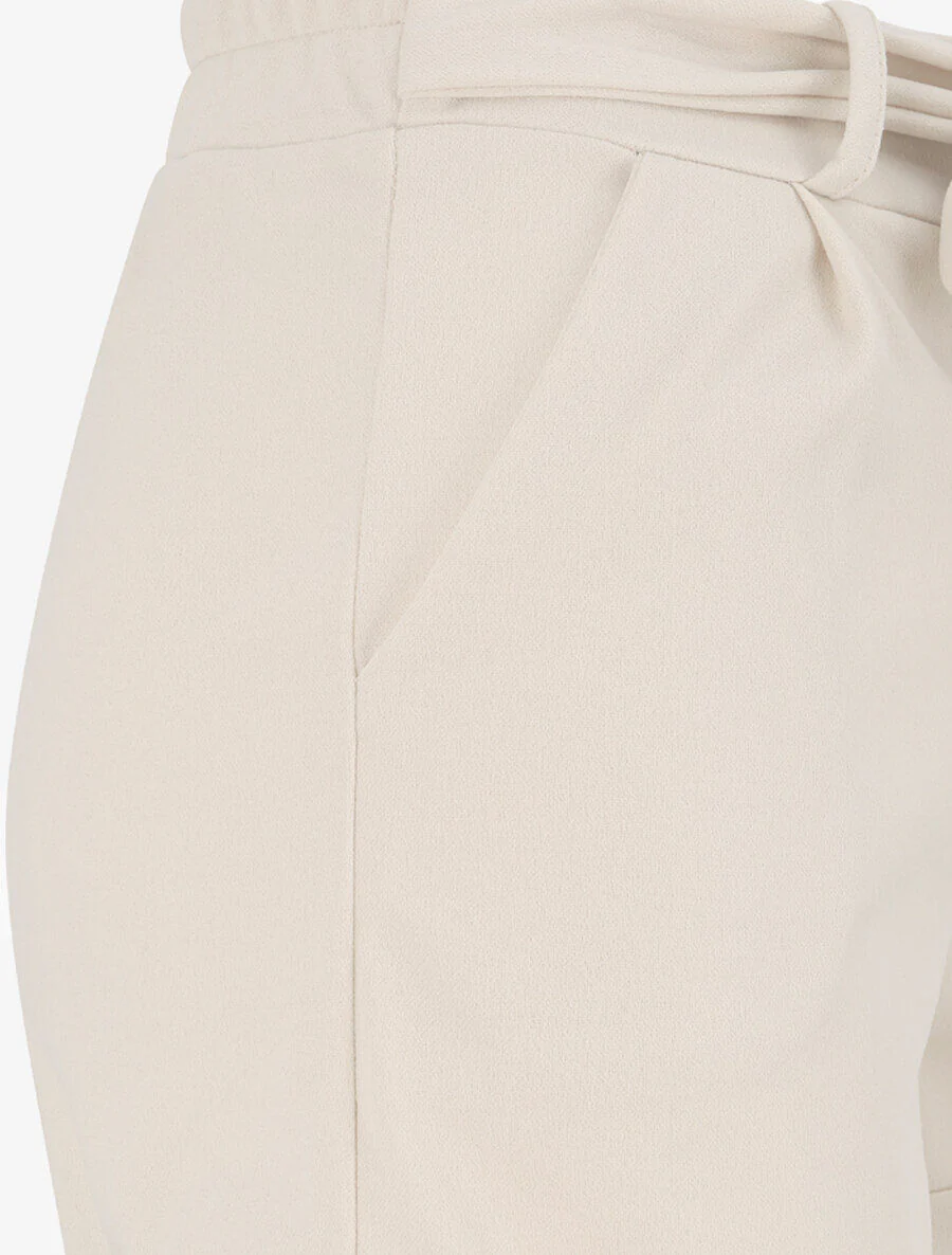 Mini-short met omgekeerde zoom - beige - Image 3