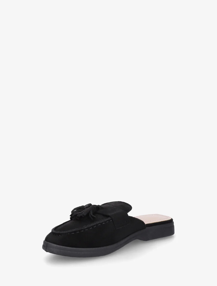 Mocassin muiltjes met kwastjes - Zwart - Image 3