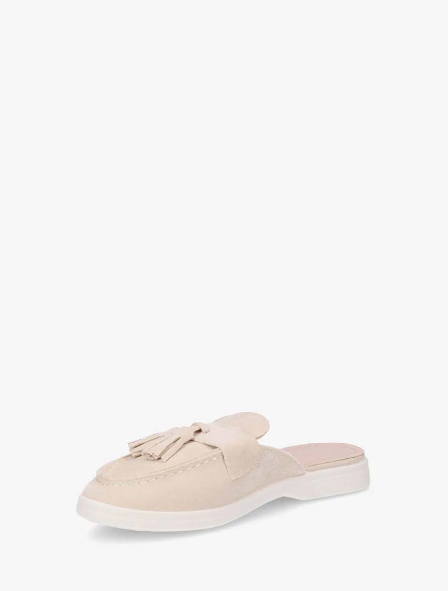 Mocassin muiltjes met kwastjes - Beige - Image 3
