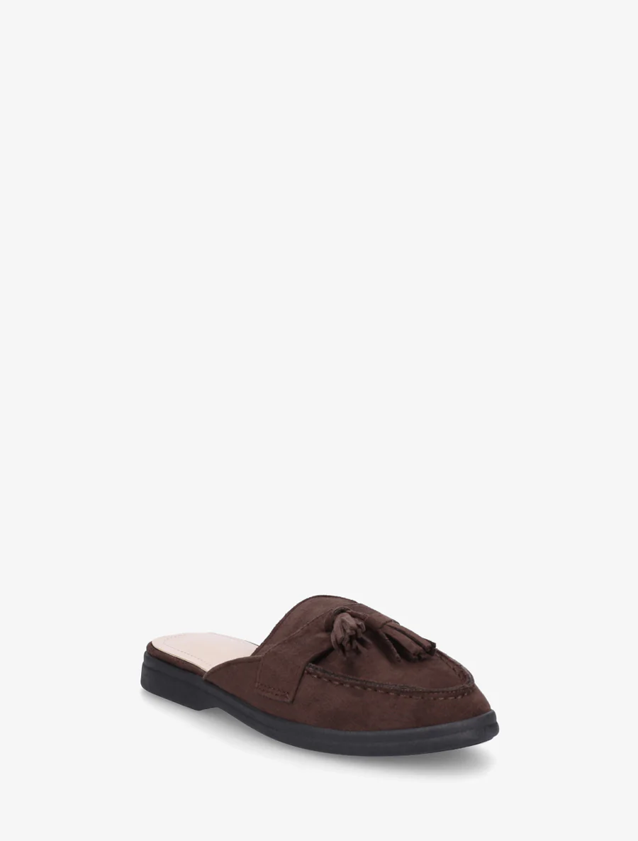 Mocassin muiltjes met kwastjes - Bruin - Image 2