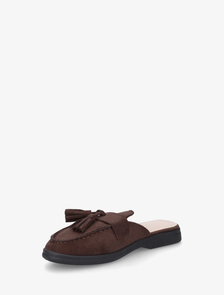Mocassin muiltjes met kwastjes - Bruin - Image 3