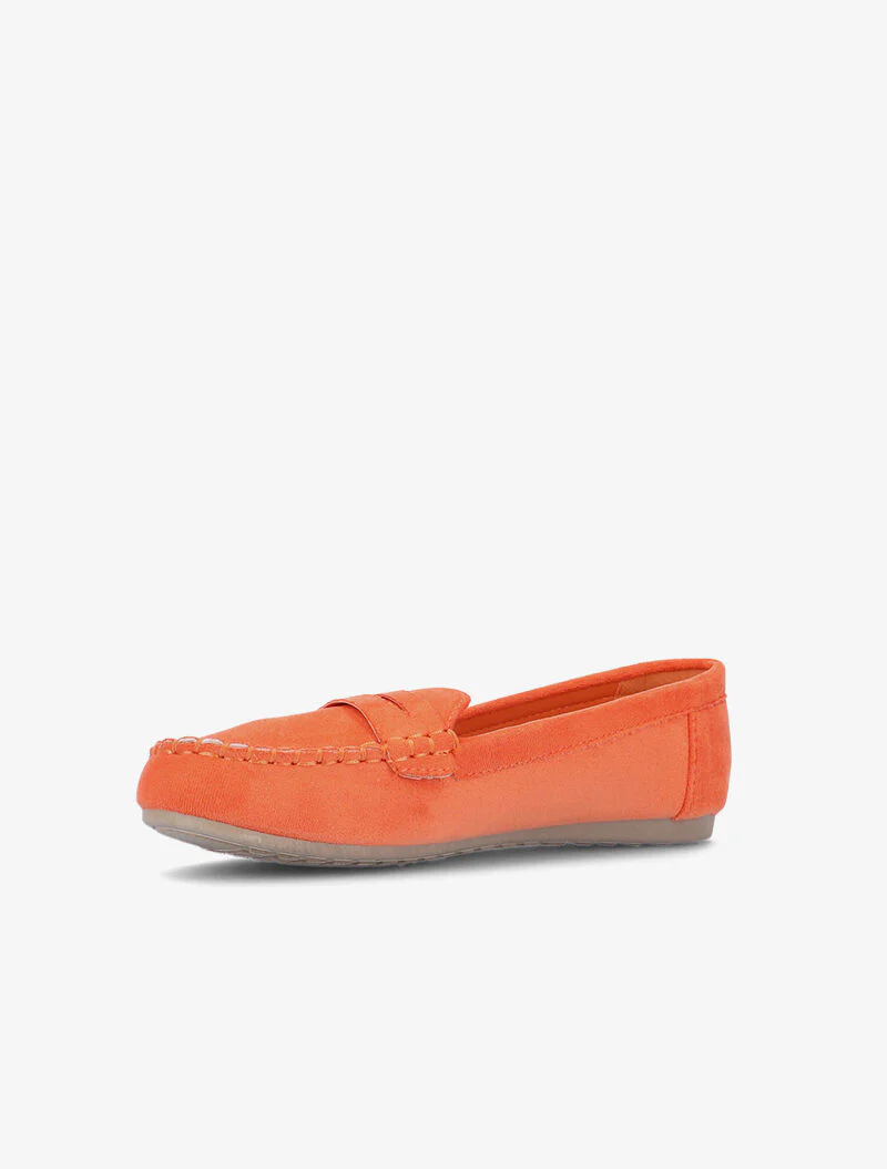 Loafers met geperforeerde tong - oranje - Image 3