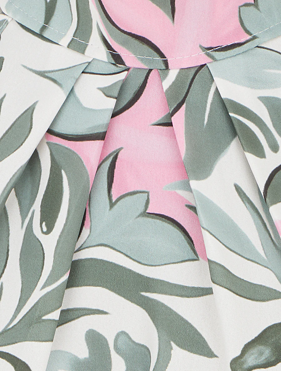 Mouwloos topje met fantasieprint - Kaki - Image 3