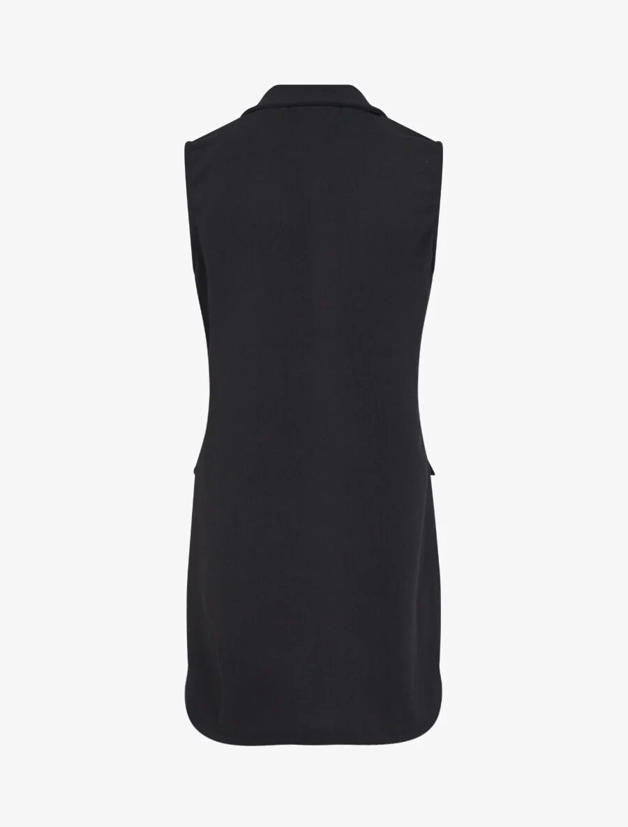 Mouwloze blazer - Zwart - Image 2