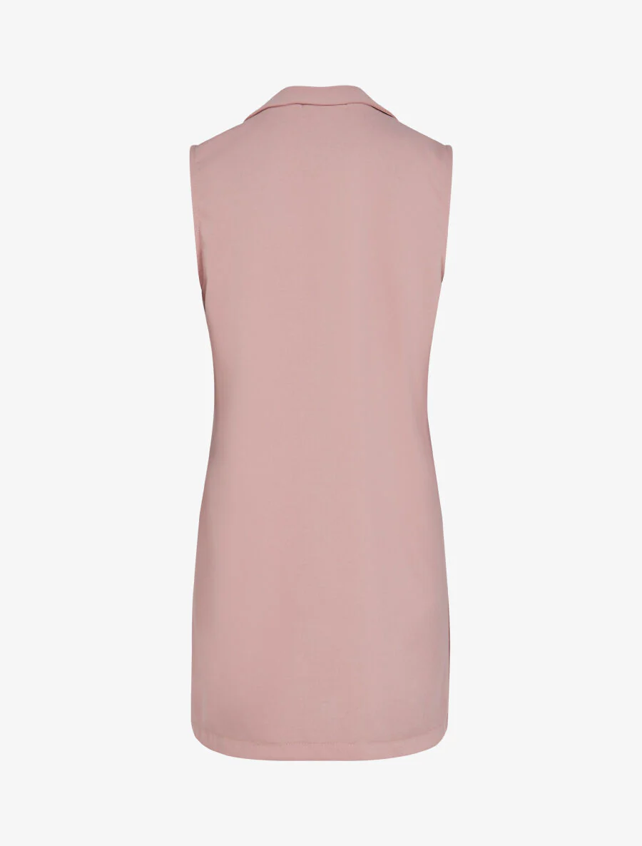 Mouwloze blazer - Poederroze - Image 2