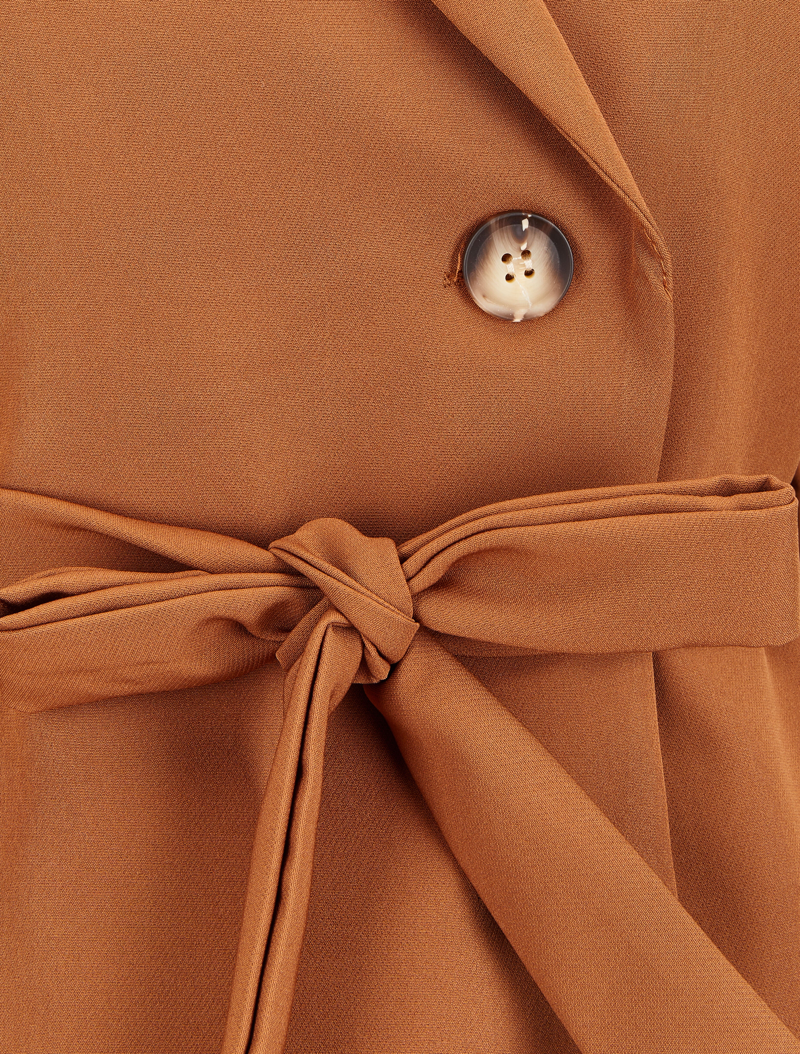Mouwloze blazer met riem - Camel - Image 3