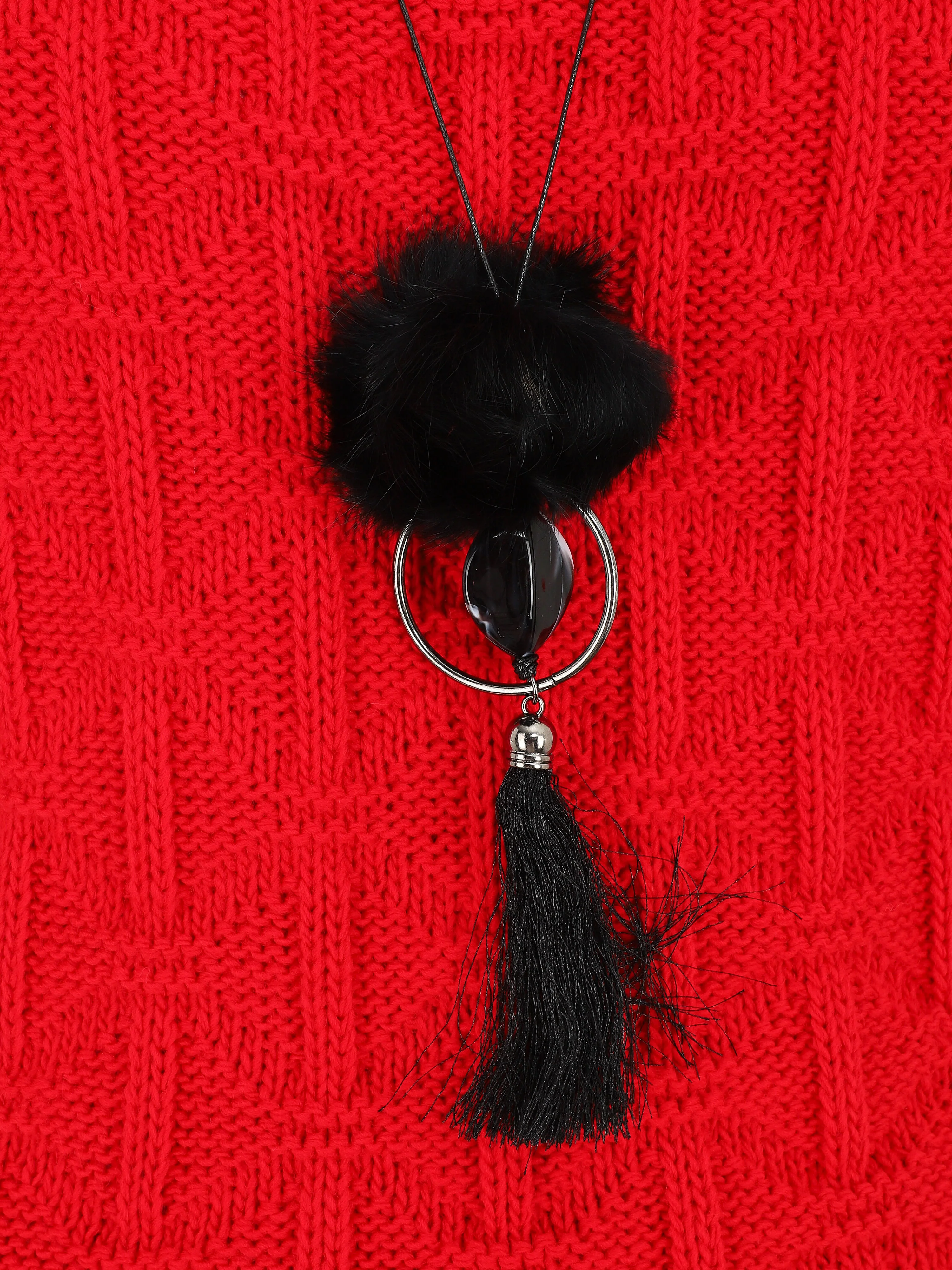 Mouwloze eenkleurige trui - Rood - Image 3