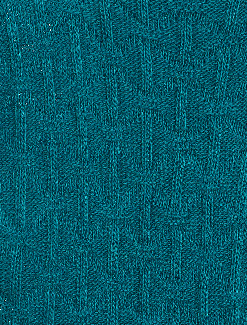 Mouwloze gebreide trui - Blauwgroen - Image 3