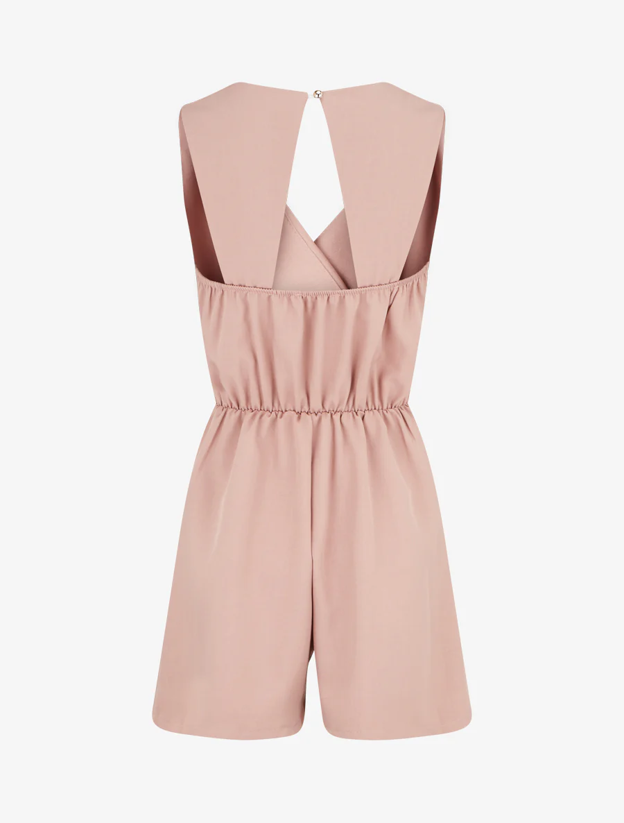 Mouwloze jumpsuit met open rug - Roos - Image 2