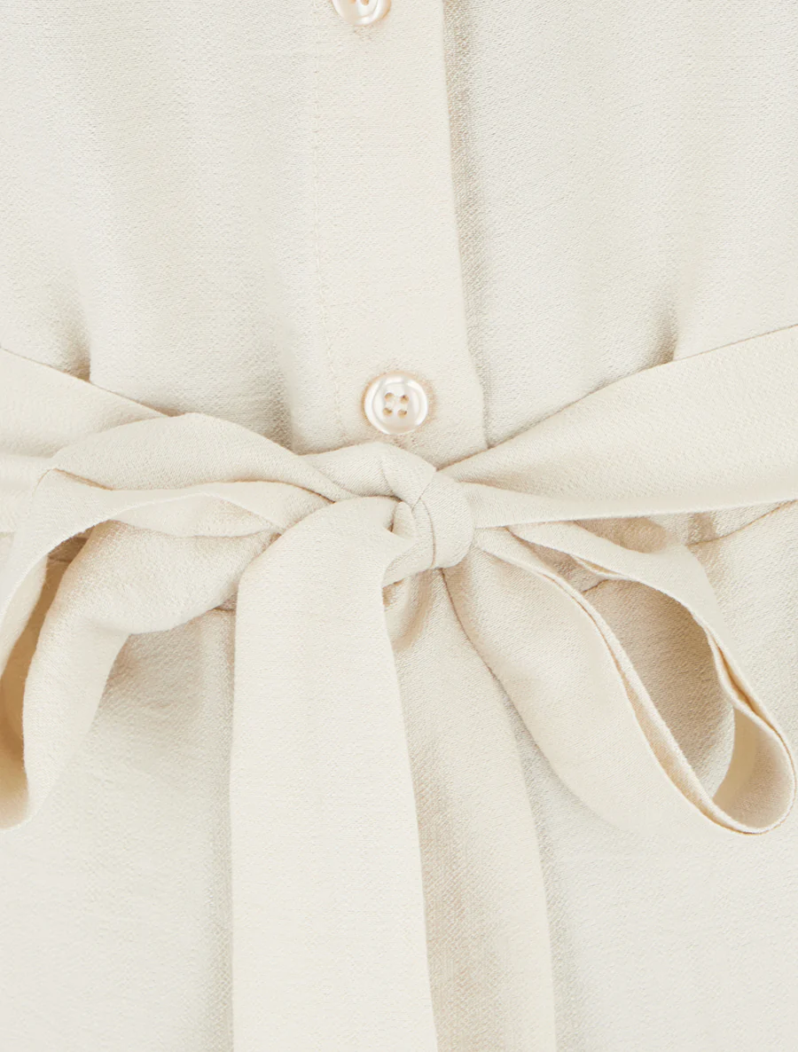 Mouwloze knoopsluiting playsuit - Beige - Image 3