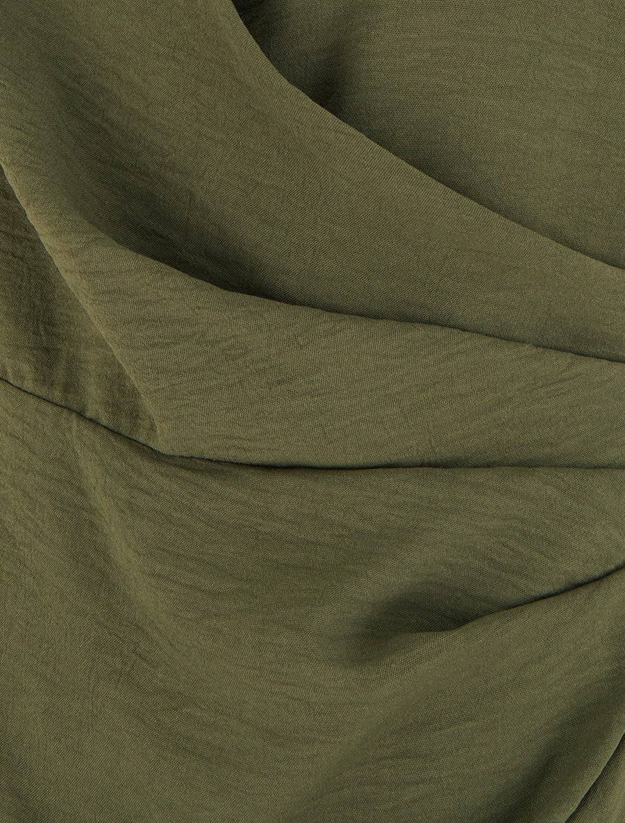 Mouwloze overslagjurk - Kaki - Image 3