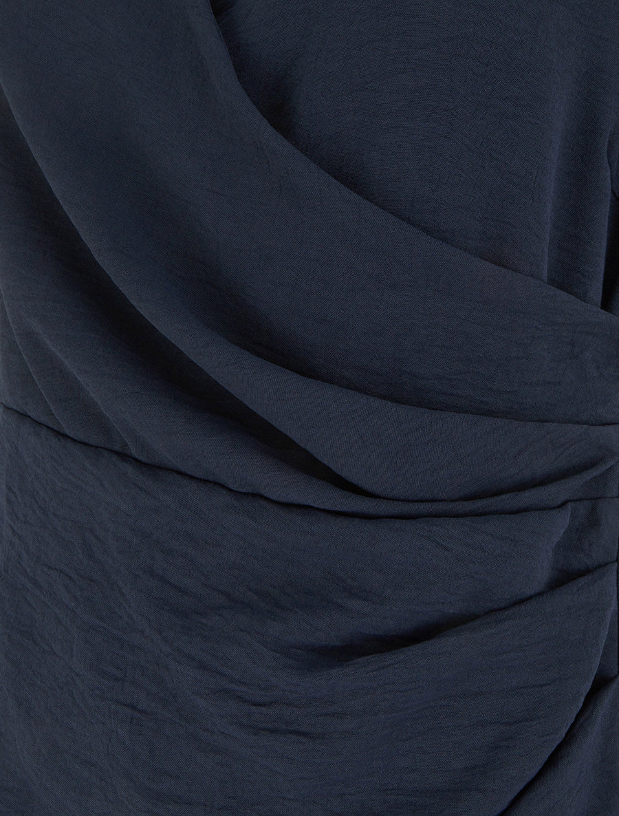 Mouwloze overslagjurk - Marine - Image 3