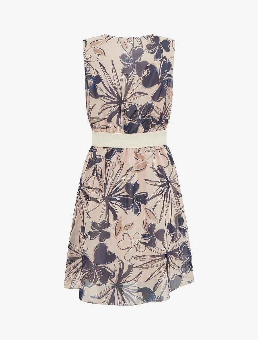 Mouwloze skaterjurk met bloemenprint - Marine - Image 2