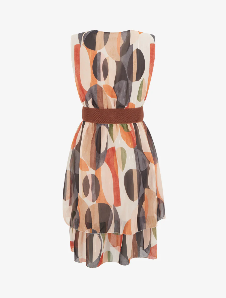 Mouwloze skaterjurk met fantasieprint - Zwart - Image 2