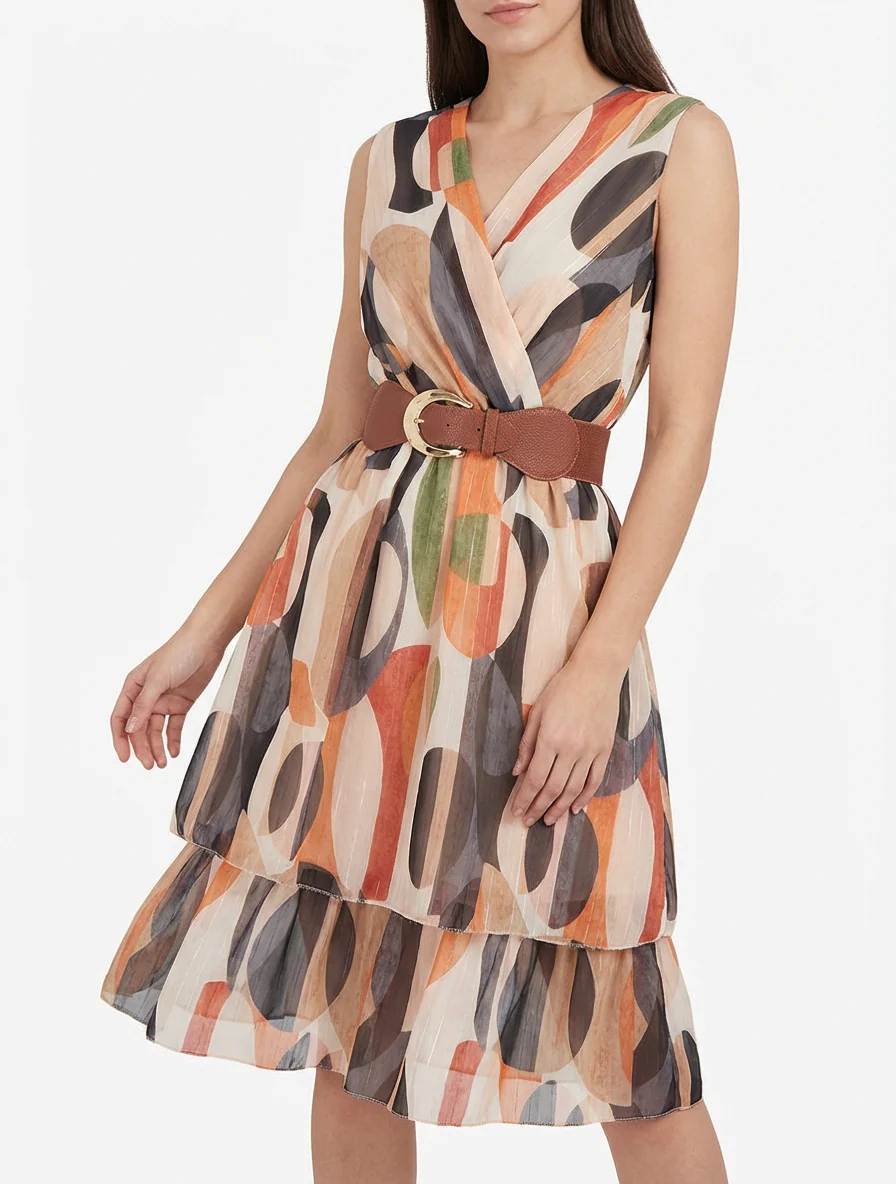 Mouwloze skaterjurk met fantasieprint - Zwart - Image 4