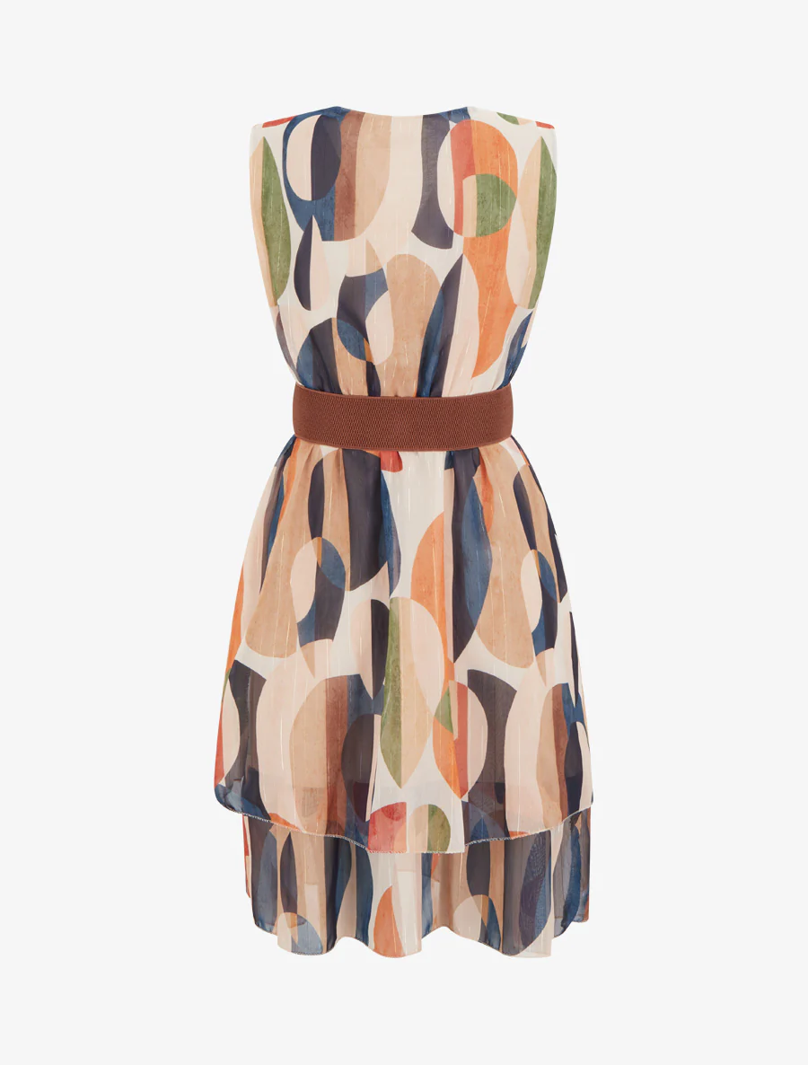 Mouwloze skaterjurk met fantasieprint - Marine - Image 2