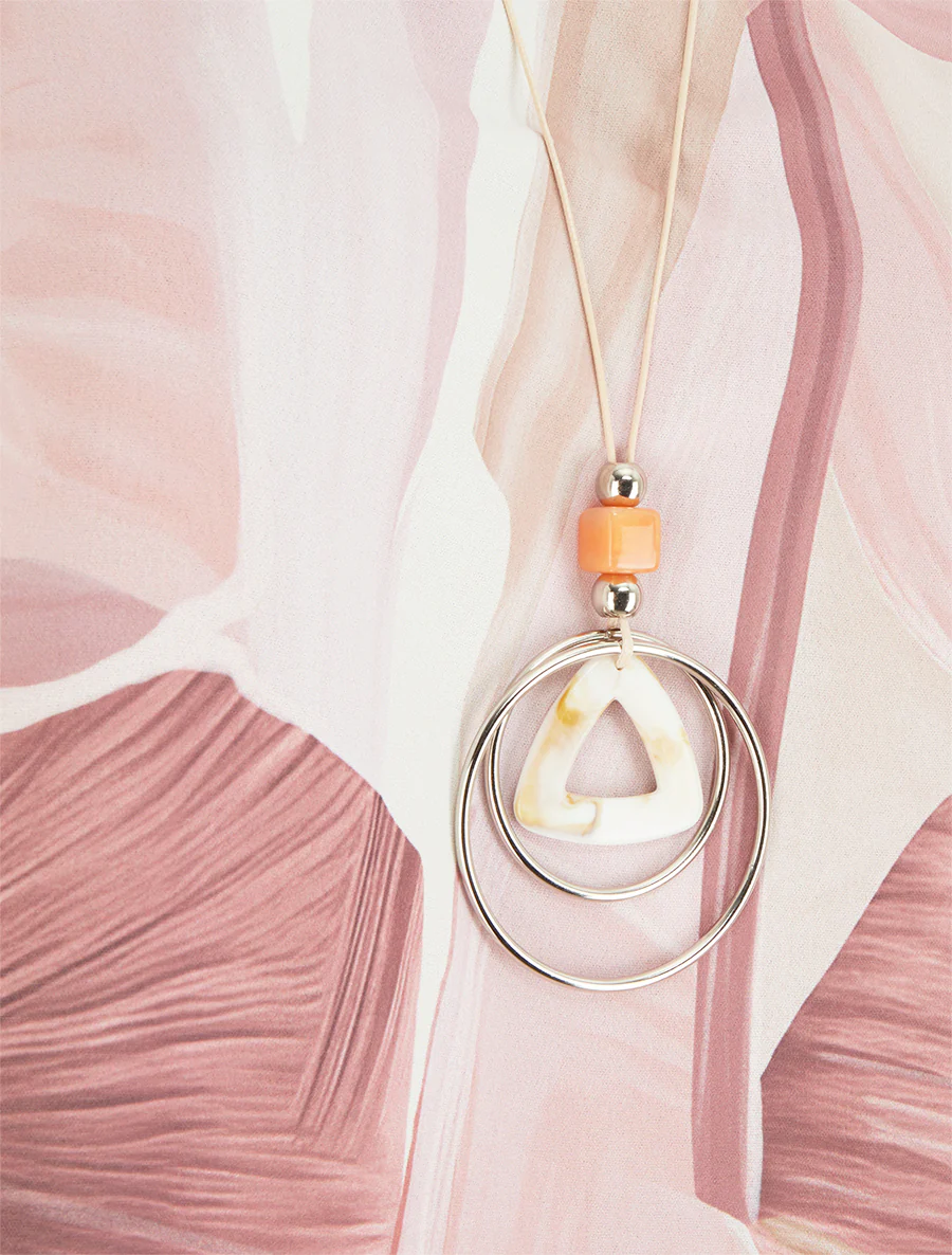 Mouwloze top met abstracte print - Roos - Image 3