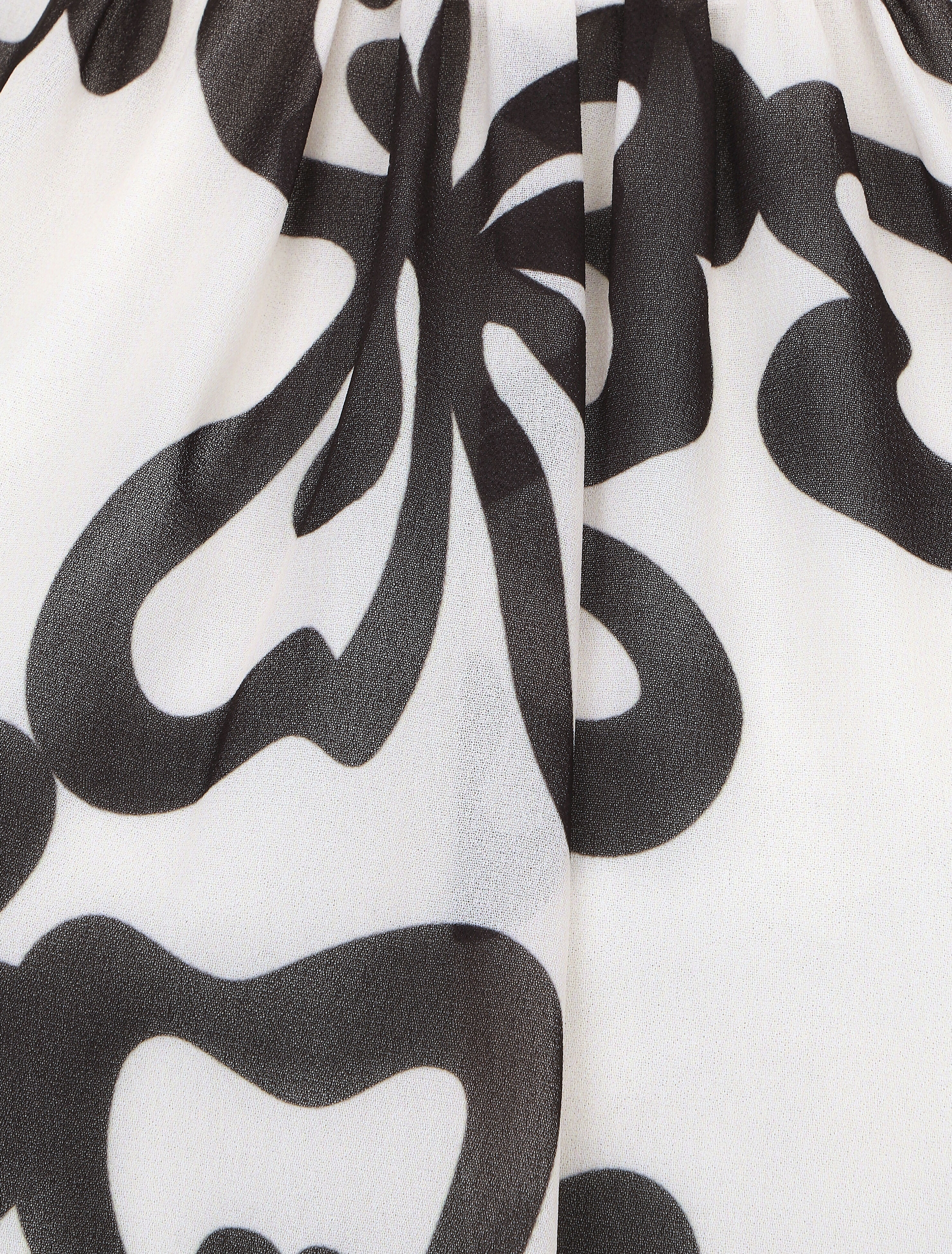 Mouwloze top met Amerikaanse kraag en grote bloemenprint - Lichtbeige - Image 3