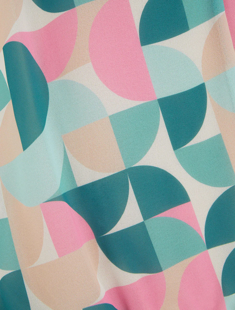 Mouwloze top met grafische print - Watergroen - Image 3