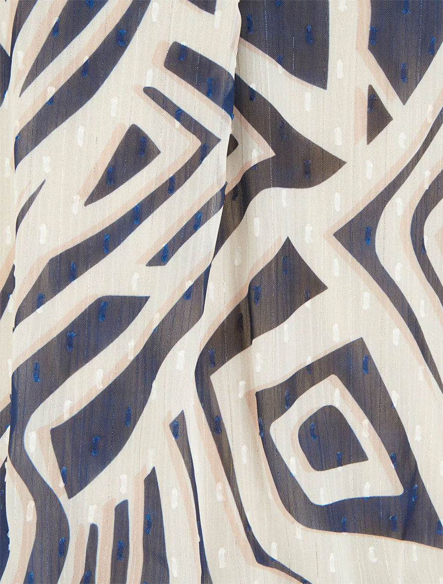 Mouwloze top met grafische print - Marine - Image 3