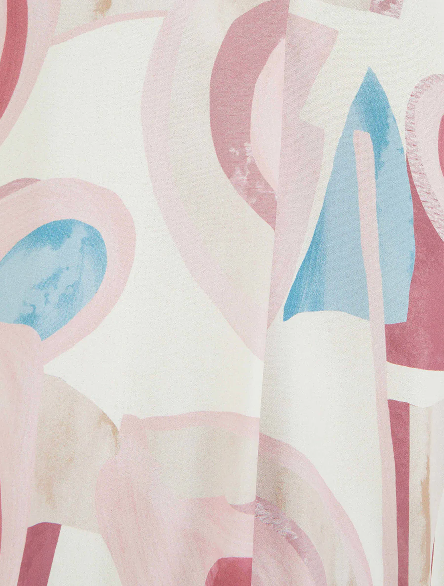 Mouwloze top met grafische print - Roos - Image 3
