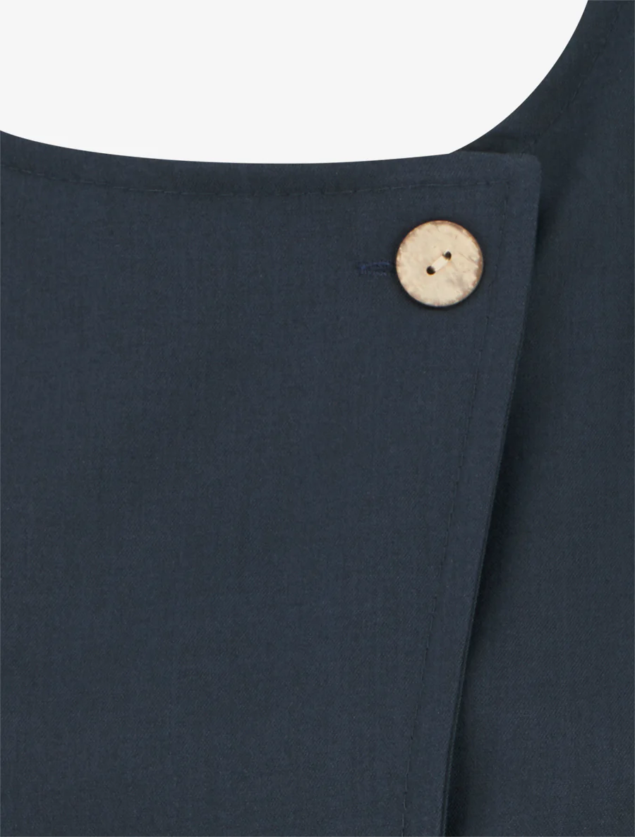 Mouwloze top met knopen - Marine - Image 3