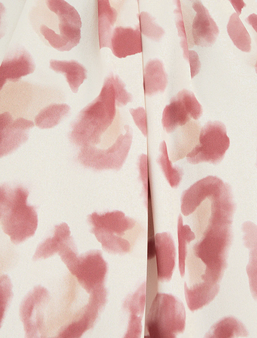 Mouwloze top met luipaardprint - Oudroze - Image 3