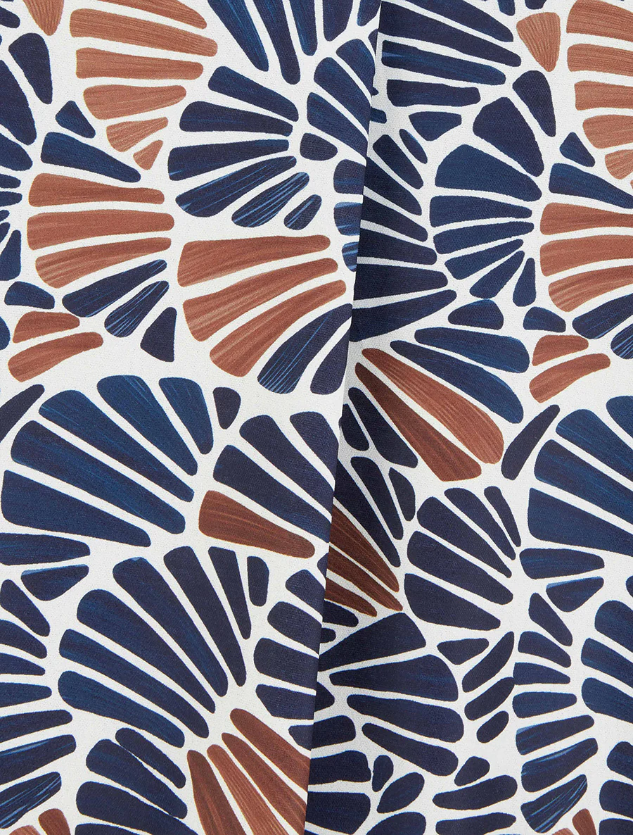 Mouwloze top met mozaïekprint - Marine - Image 3