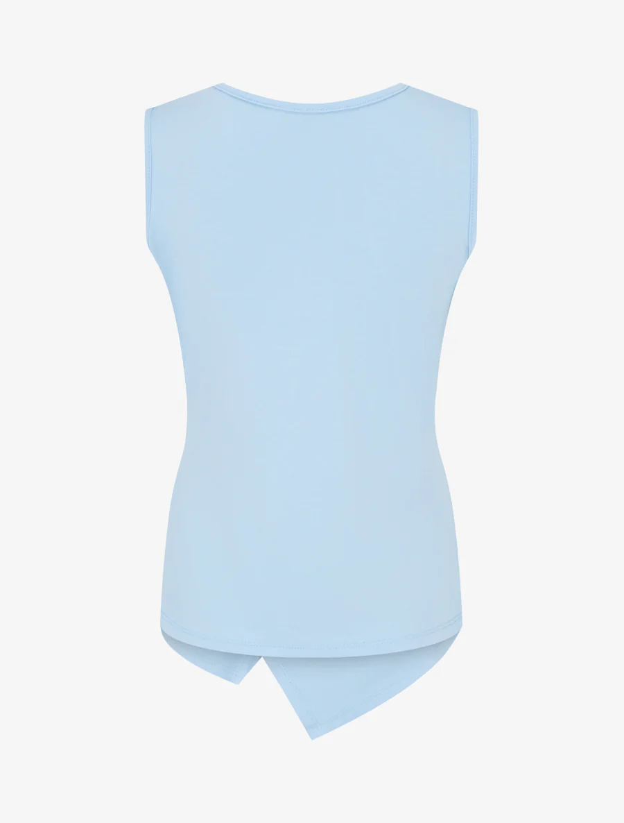 Mouwloze top met ringdetails - Lichtblauw - Image 2