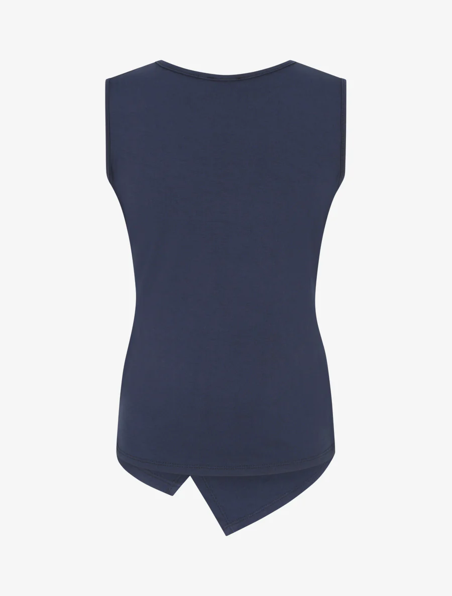 Mouwloze top met ringdetails - Marine - Image 2