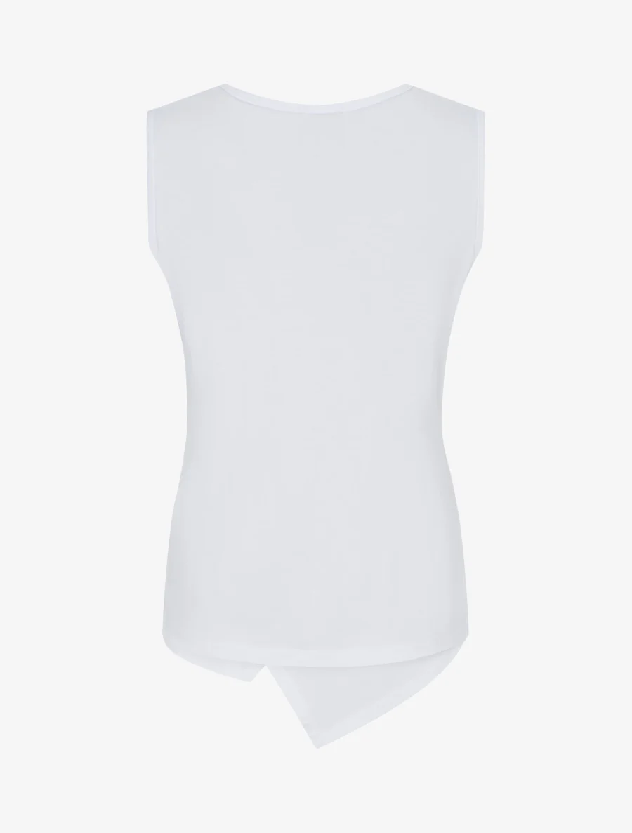 Mouwloze top met ringdetails - Wit - Image 2
