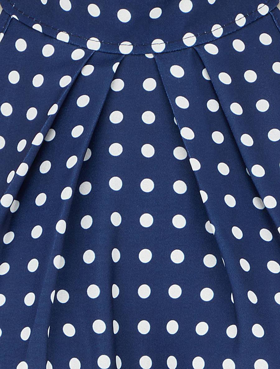 Mouwloze top met stippenprint - Marine - Image 3