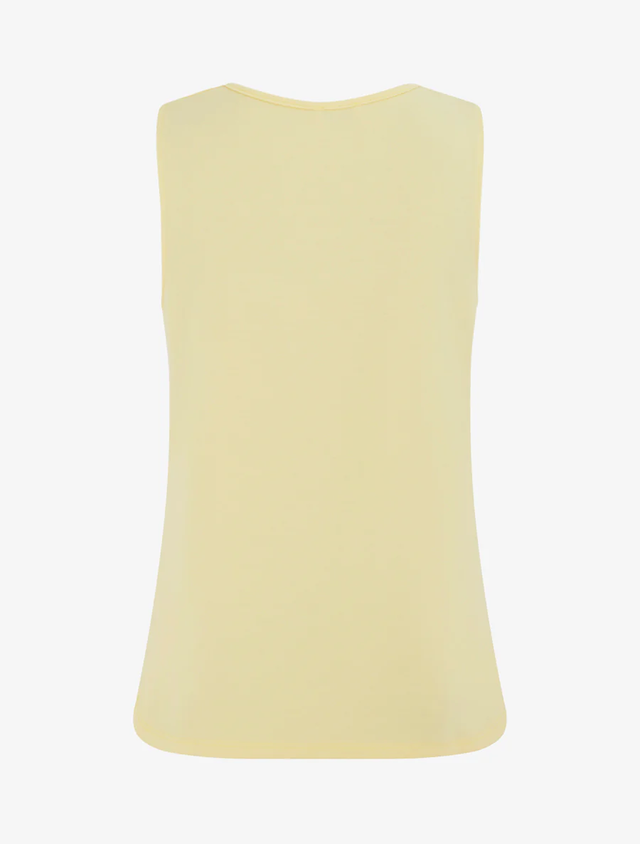 Mouwloze top met textuur juweel - Geel - Image 2