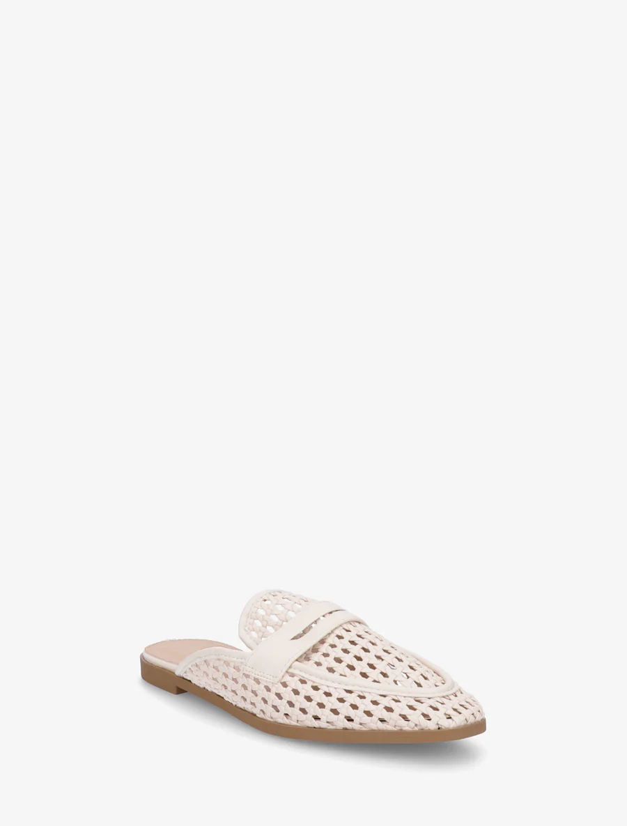 Muiltjes in mocassin-stijl met gevlochten effect - Beige - Image 2