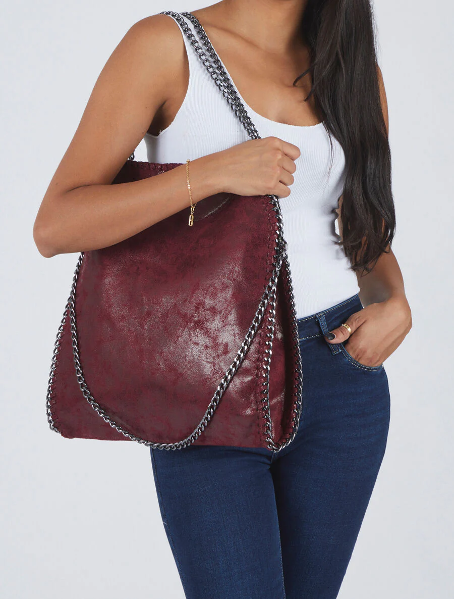 Noura Shopper Tas - Bordeaux - Image 5
