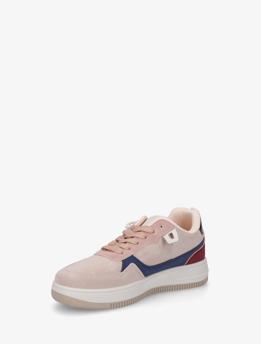 Nubuck-effect sneakers met dikke zool - Roos - Image 3