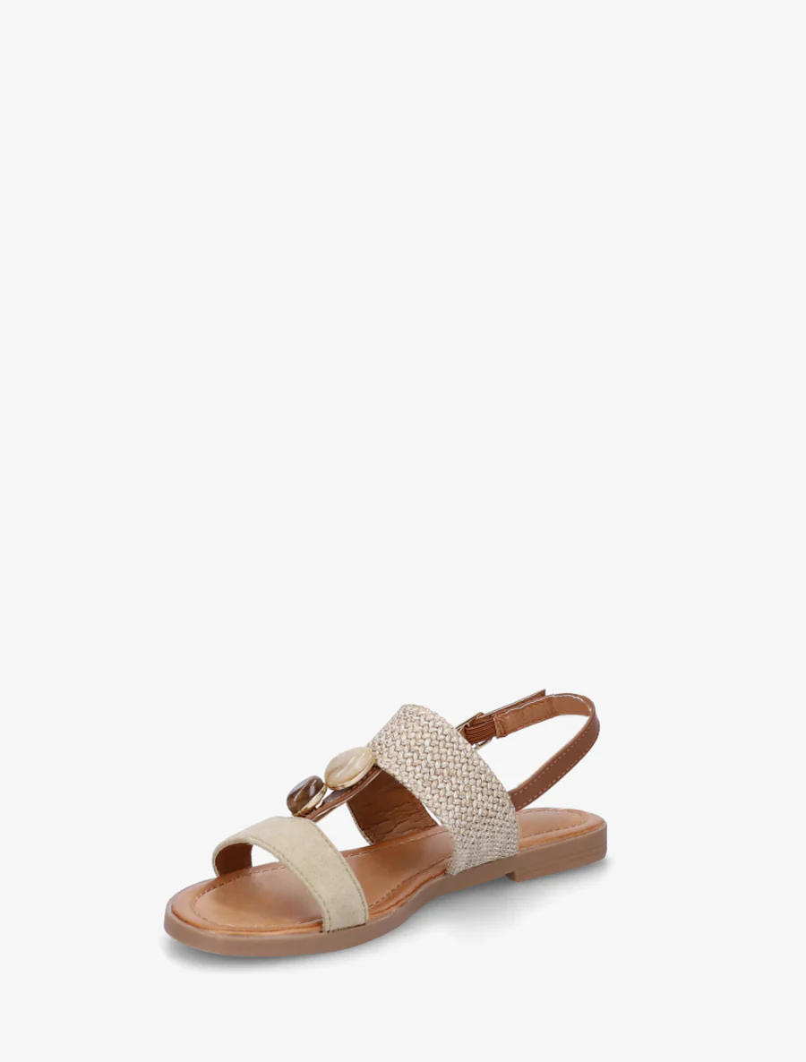 Ongelijke sandalen met bandjes - Licht kaki - Image 3
