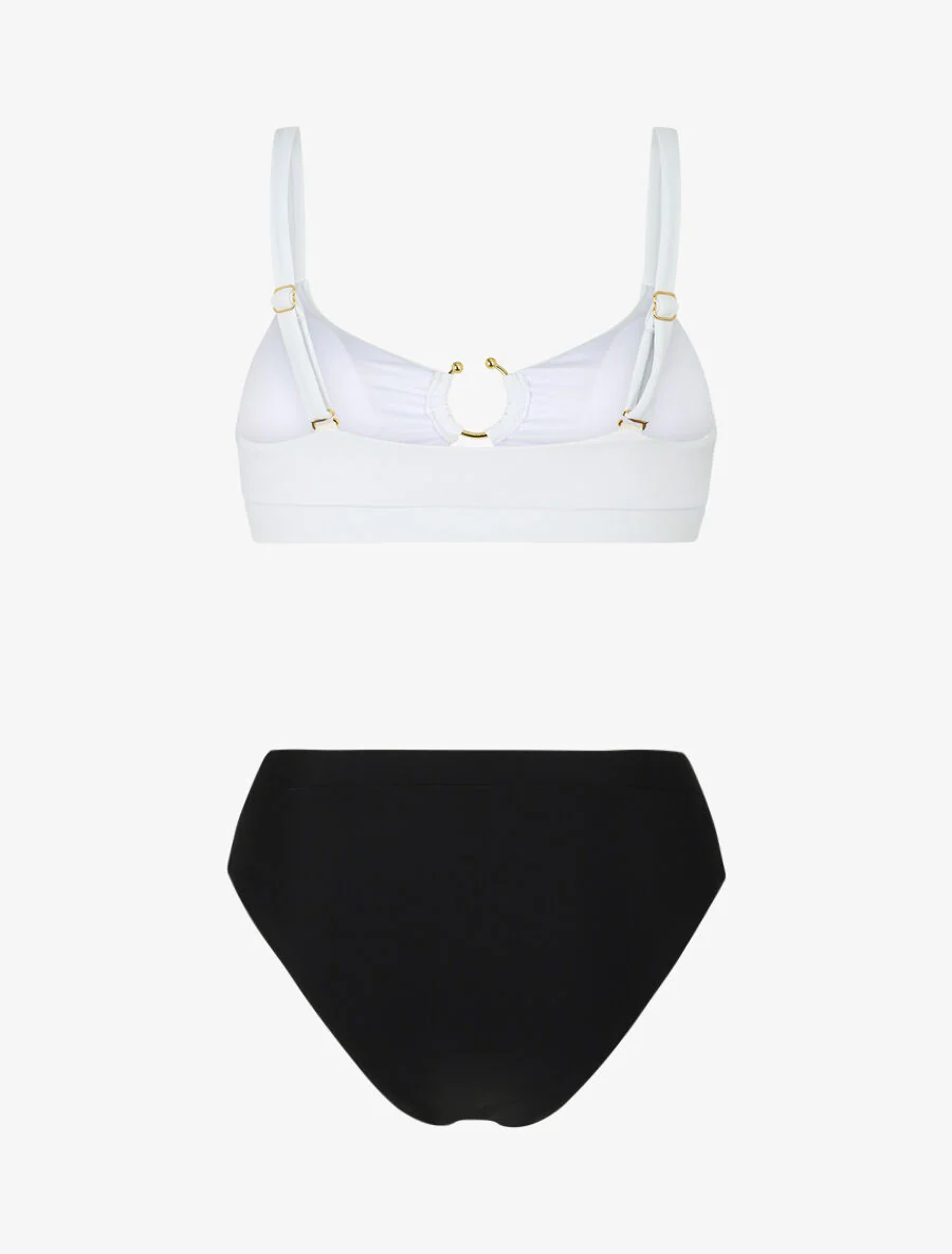 Ongepaarde bikini met ring - Zwart - Image 2