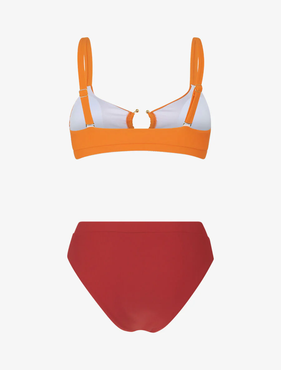 Ongepaarde bikini met ring - oranje - Image 2