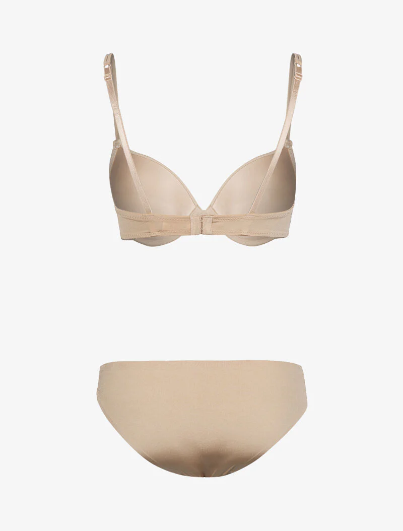 Onzichtbare satijnen set - nude - Image 2
