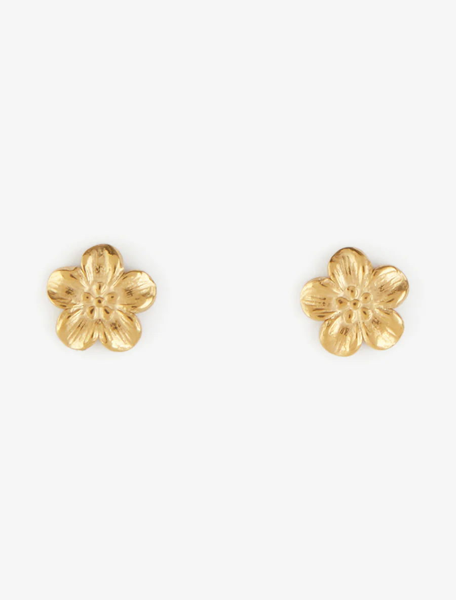 Oorbellen bloemen - Goud - Image 2